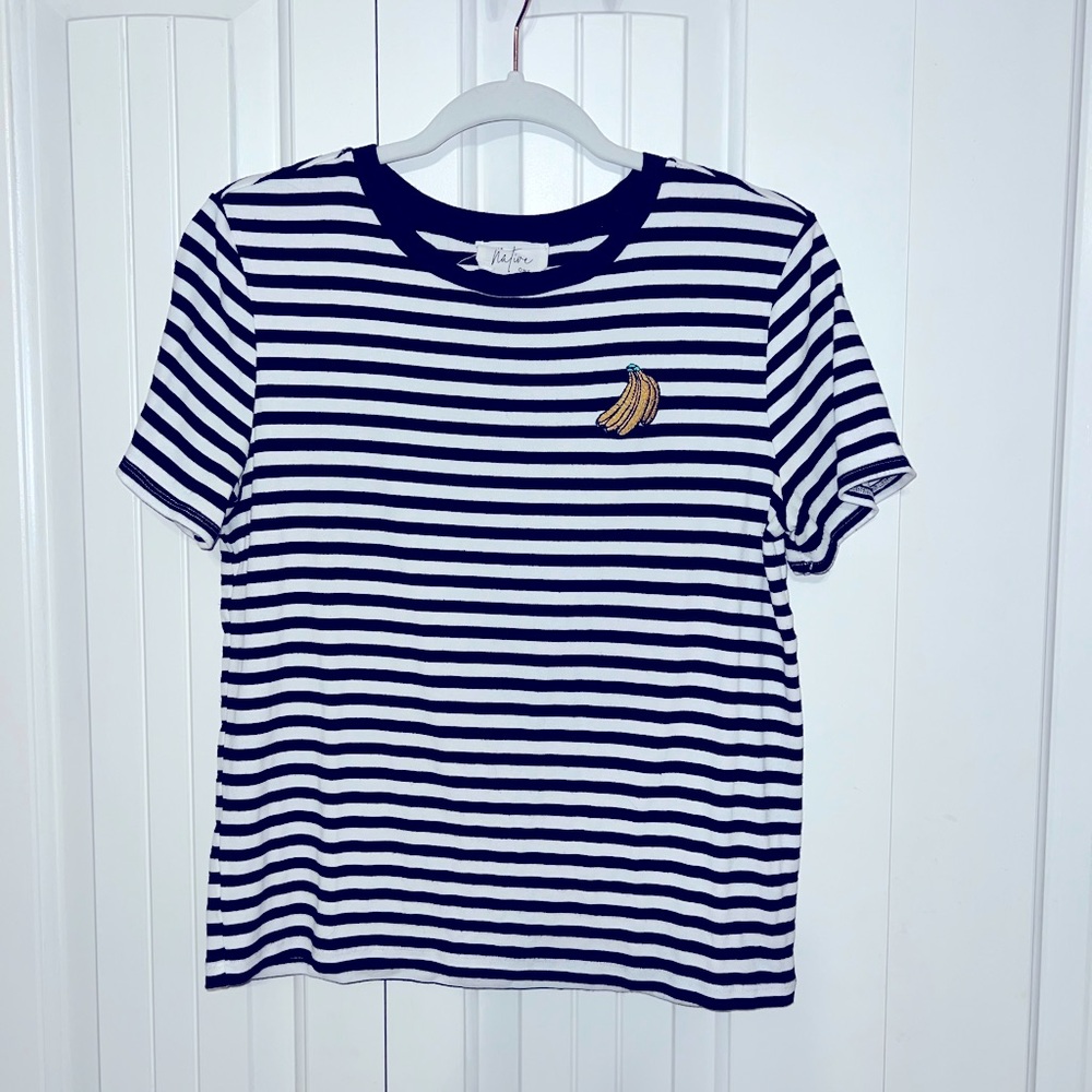 Striped banana tee shirt